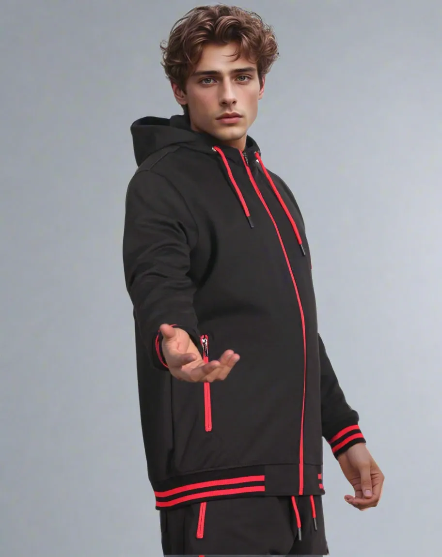 Men’s Scooba Multi Color Rib Tracksuit GYM Activewear Outfit