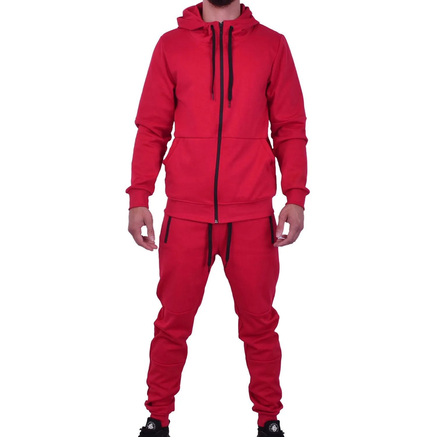 Men's Tech Fleece Tracksuit - Red