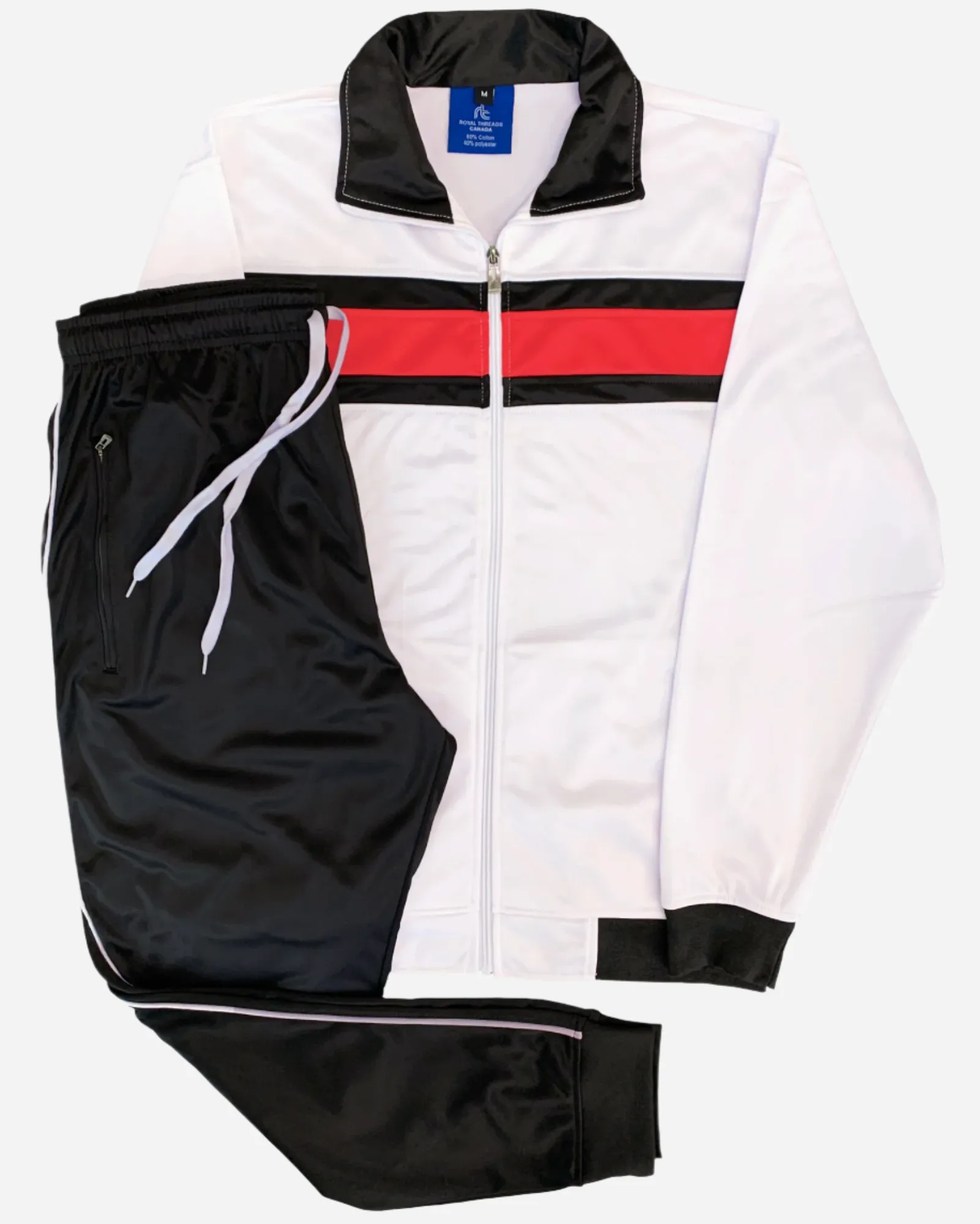 Men's Tracksuit contrast Color 2-piece Set