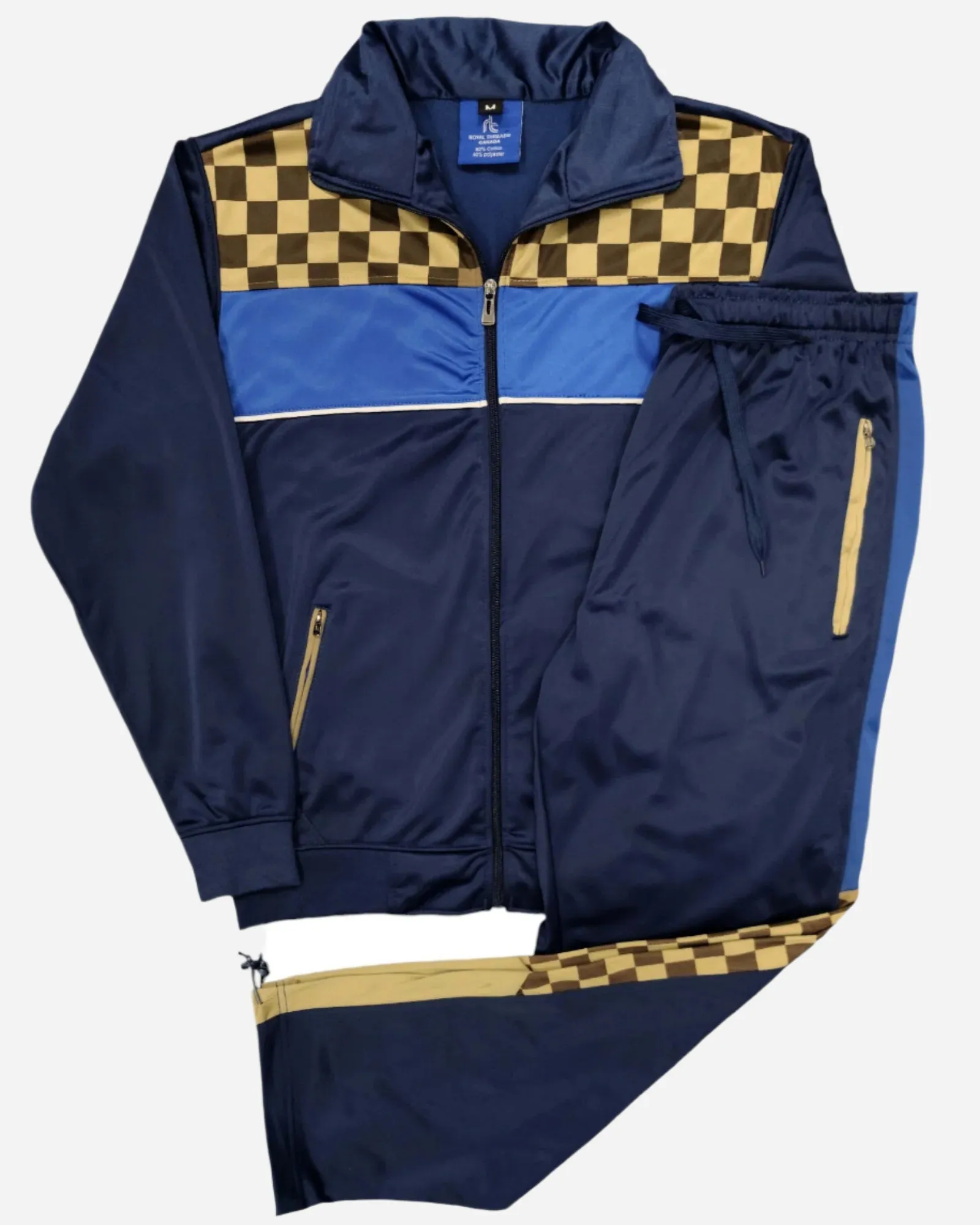 Men’s Tracksuit Traditional Checker Boxed Track jacket & Track pants