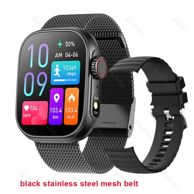 Metallic Full Touch Thermometer Smartwatch