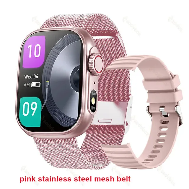 Metallic Full Touch Thermometer Smartwatch