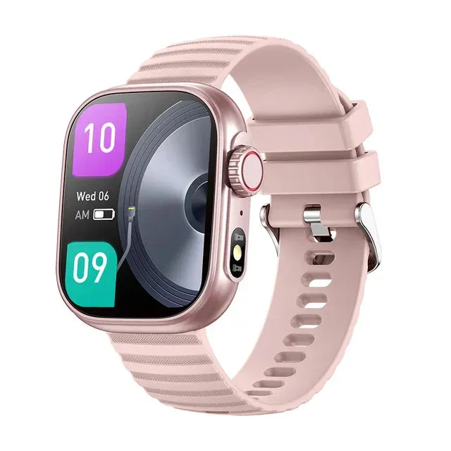 Metallic Full Touch Thermometer Smartwatch