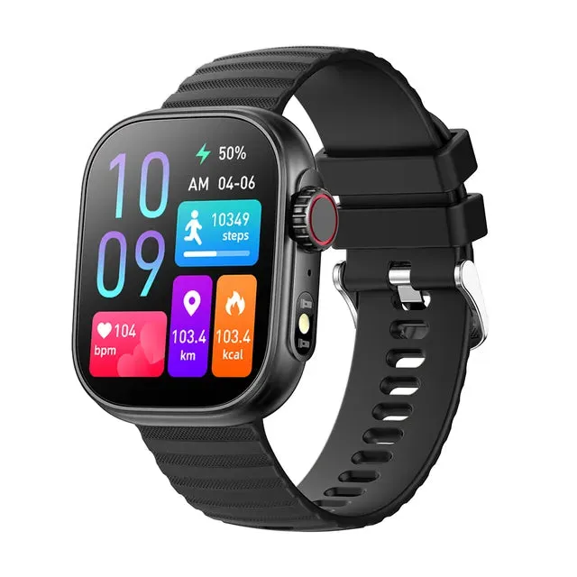 Metallic Full Touch Thermometer Smartwatch