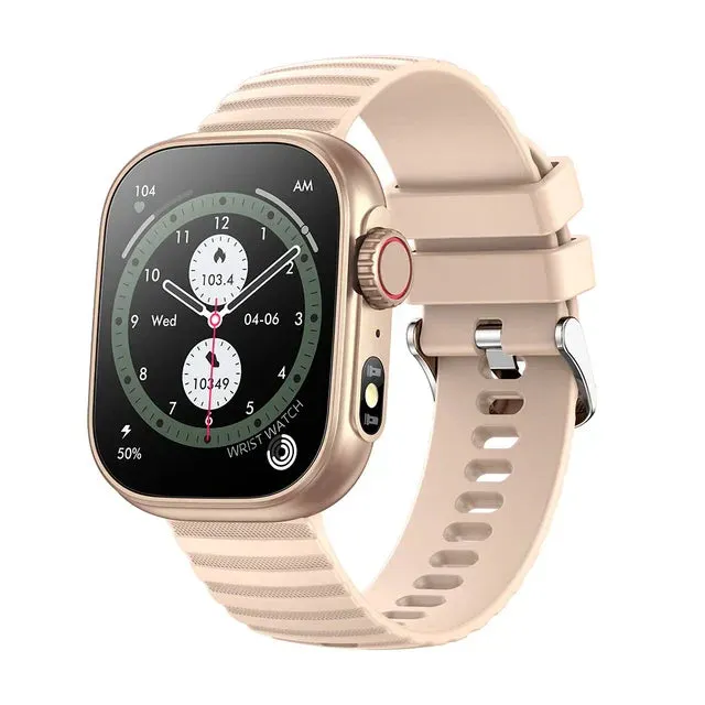 Metallic Full Touch Thermometer Smartwatch