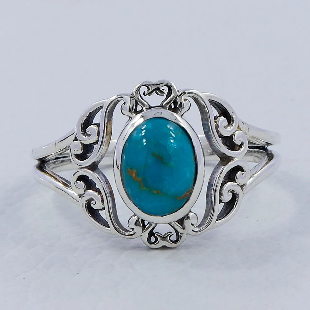 Mexican Turquoise Silver Rings
