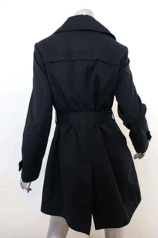 MICHAEL Michael Kors Trench Coat Black Size Small Double Breasted Jacket