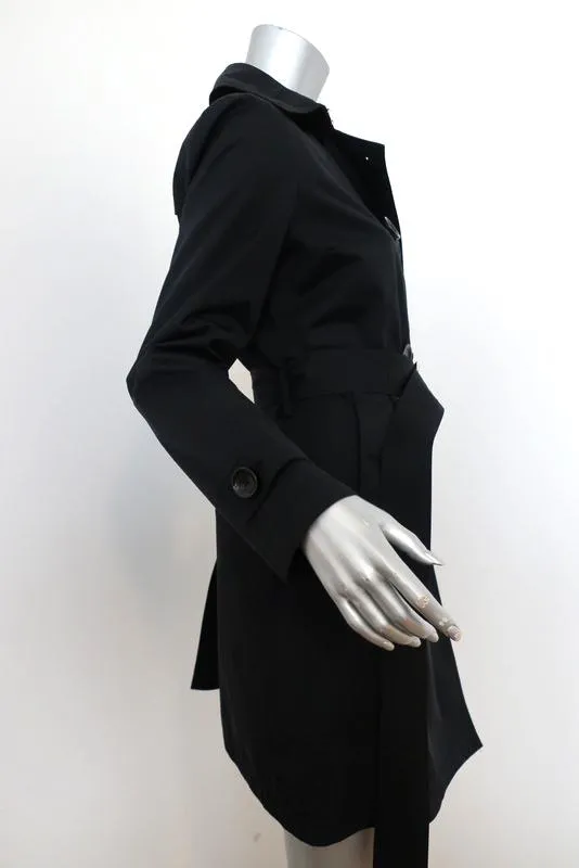 MICHAEL Michael Kors Trench Coat Black Size Small Double Breasted Jacket