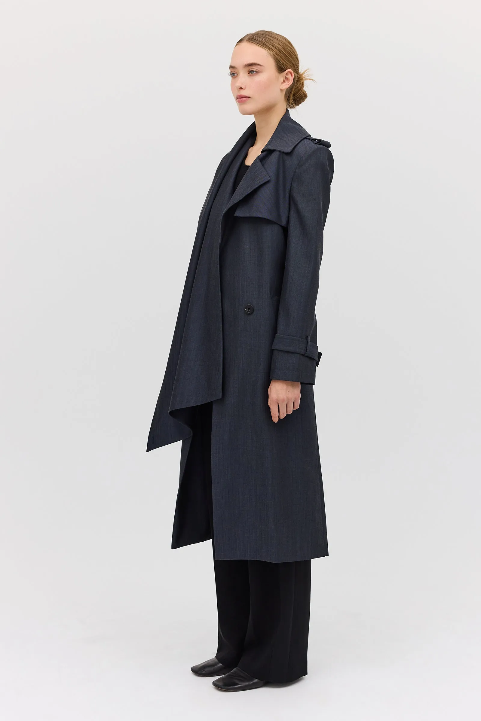 MIDNIGHT SUITING VEIL TRENCH