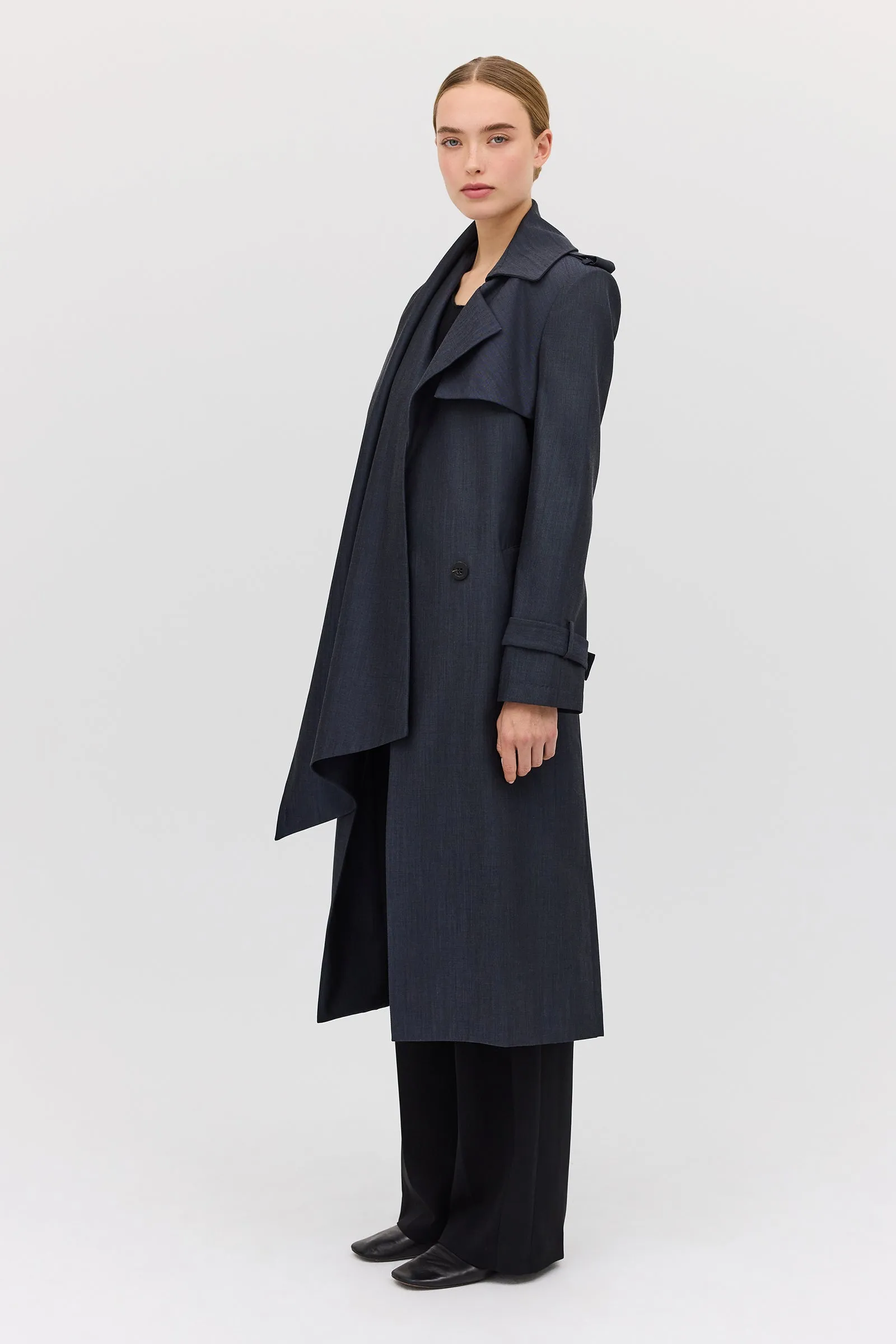 MIDNIGHT SUITING VEIL TRENCH