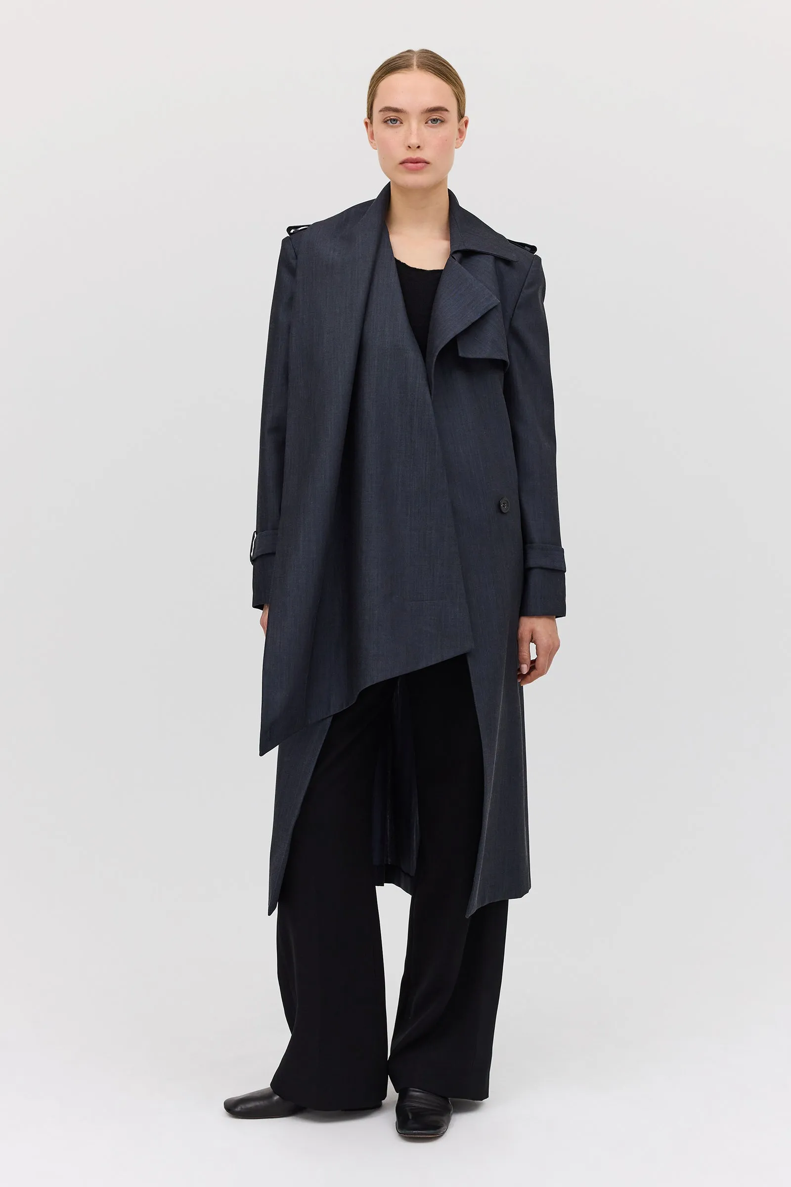 MIDNIGHT SUITING VEIL TRENCH