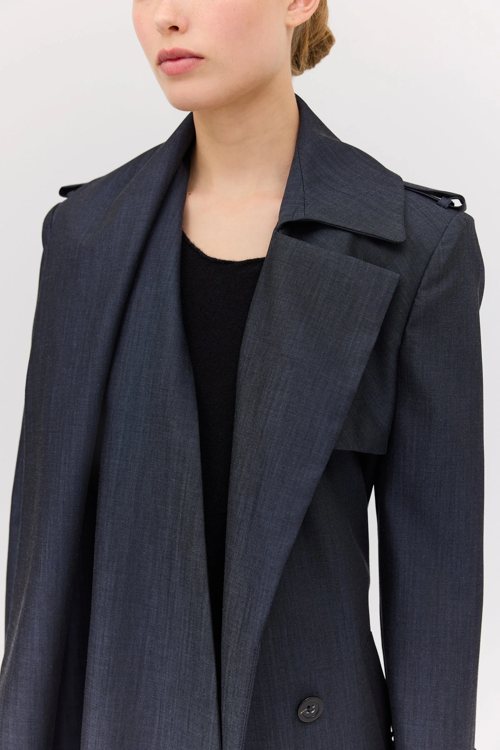 MIDNIGHT SUITING VEIL TRENCH