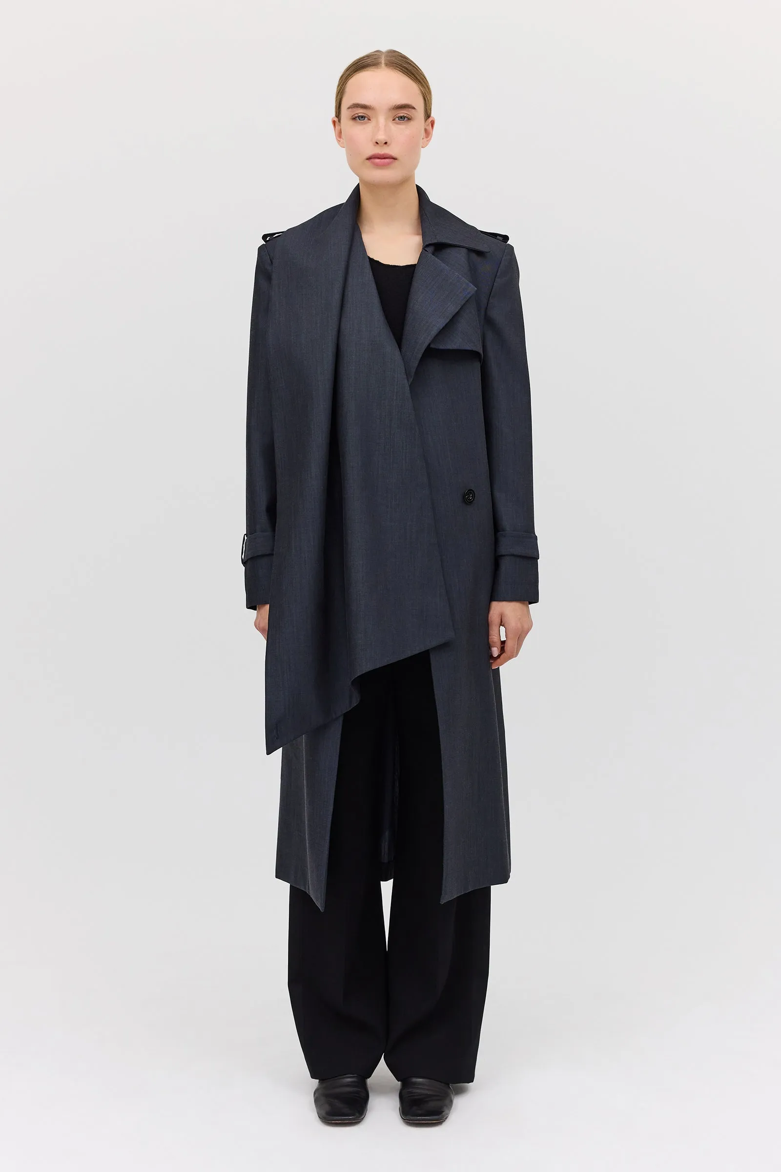 MIDNIGHT SUITING VEIL TRENCH