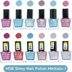 MSB Mattalic- 1 Nail Polish (Pack of 12, 8ML Each)
