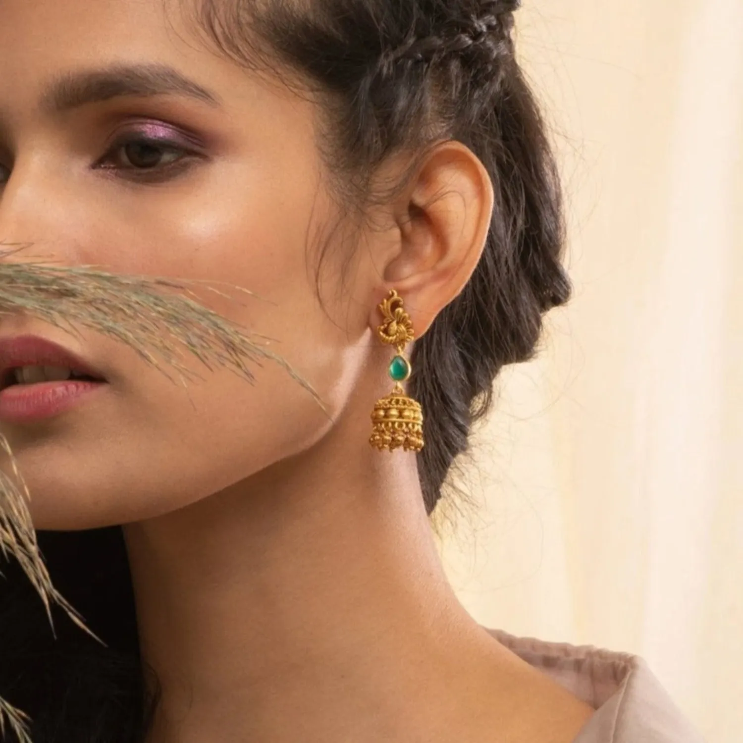 Mukta Antique Jhumka Earrings