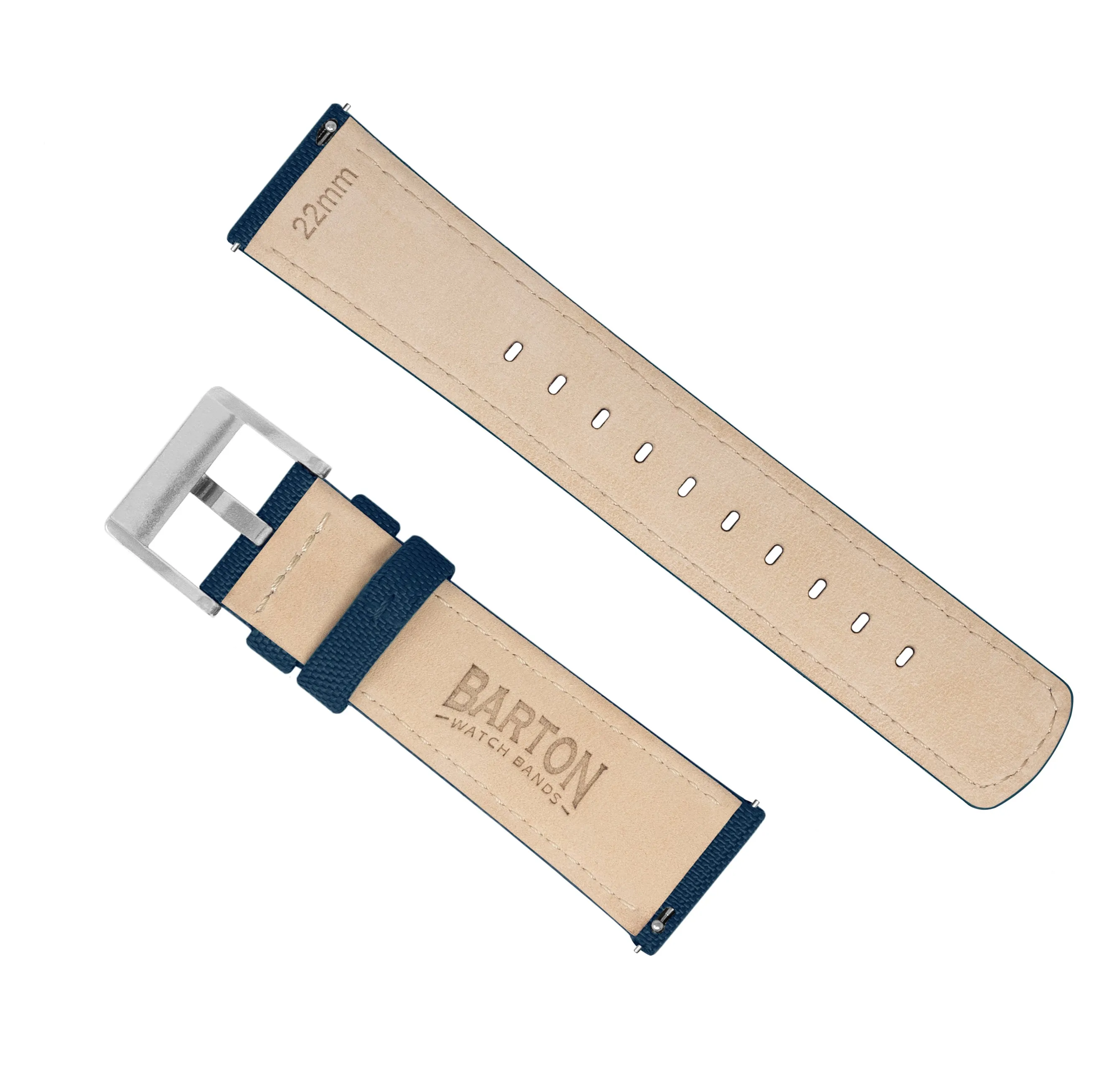 Navy Blue Sailcloth Quick Release Watch Band