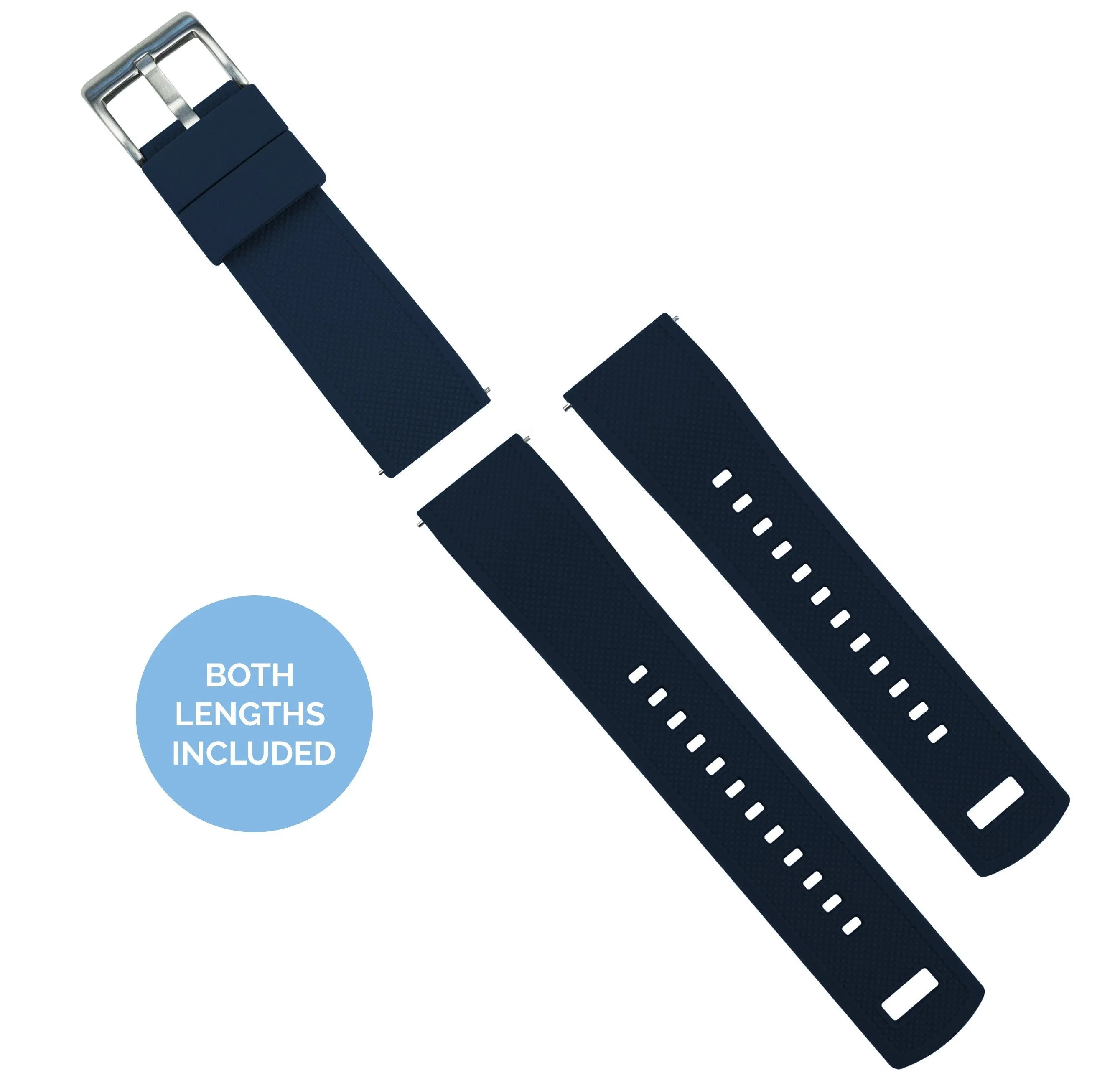 Navy Blue Top Crimson Red Bottom Elite Silicone Watch Band (19mm SALE)
