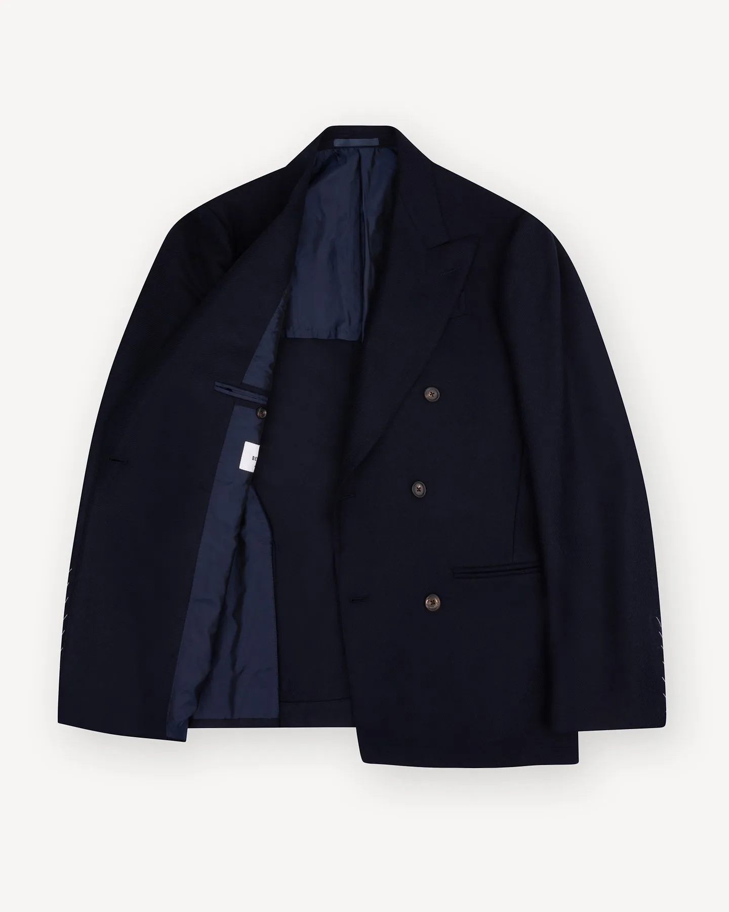 Navy Flannel Double Breasted Sport Coat
