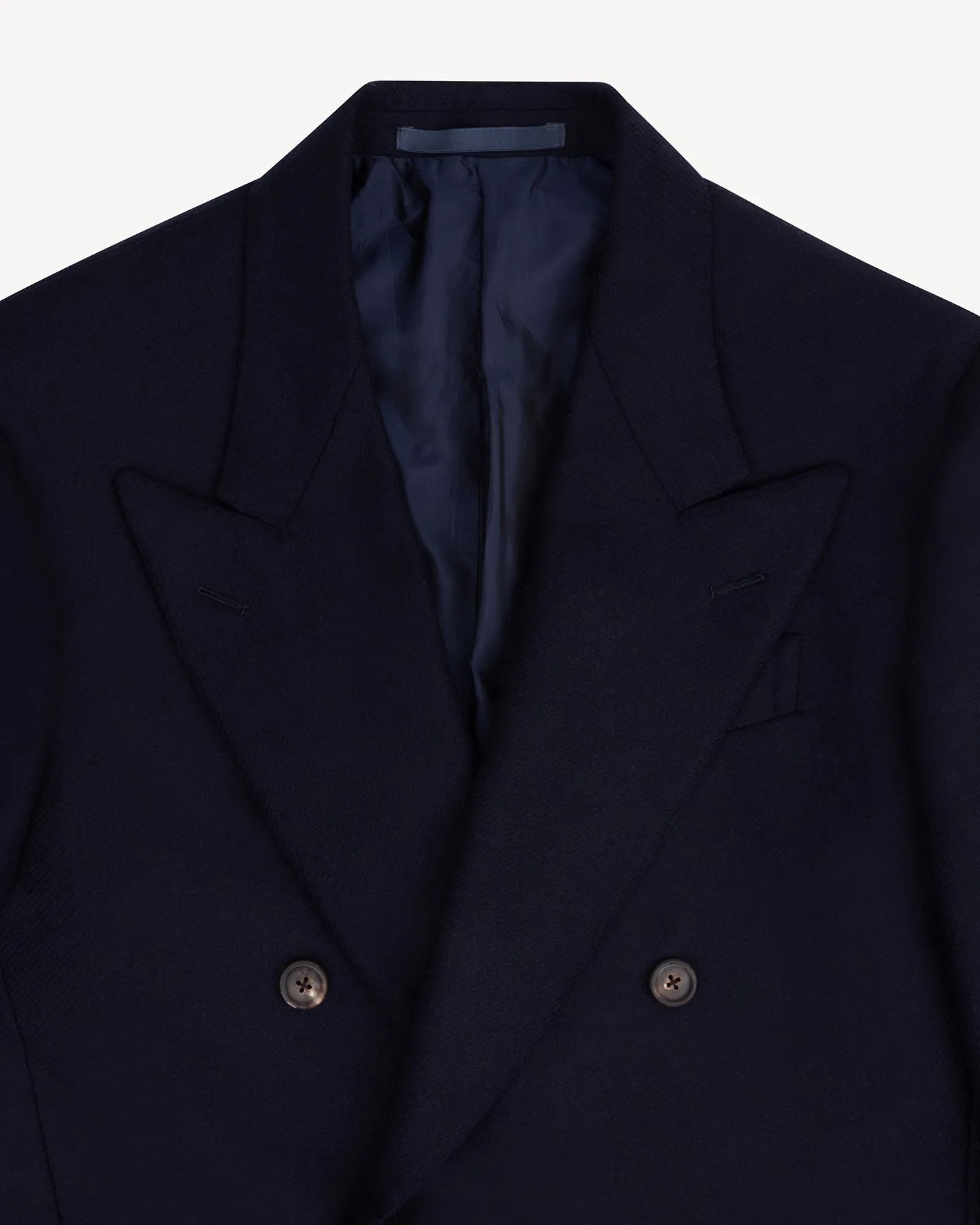 Navy Flannel Double Breasted Sport Coat