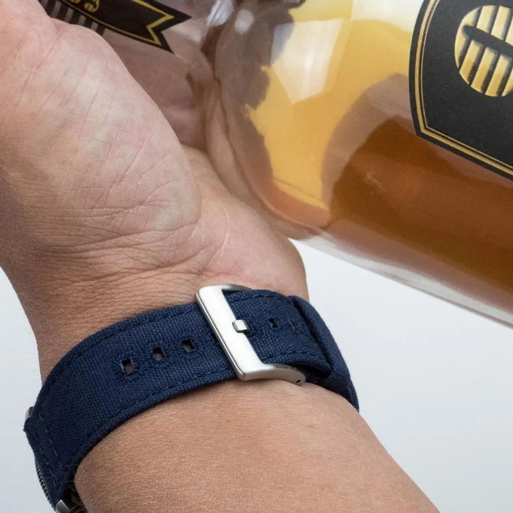 Navy Premium Canvas Watch Band (24mm SALE)