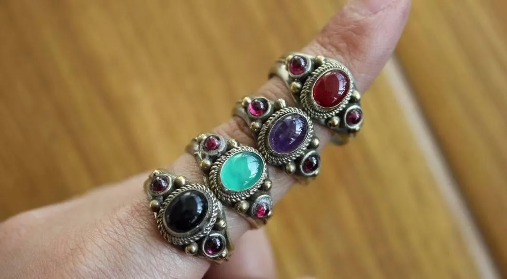Nepal Onyx Stone Adjustable Rings