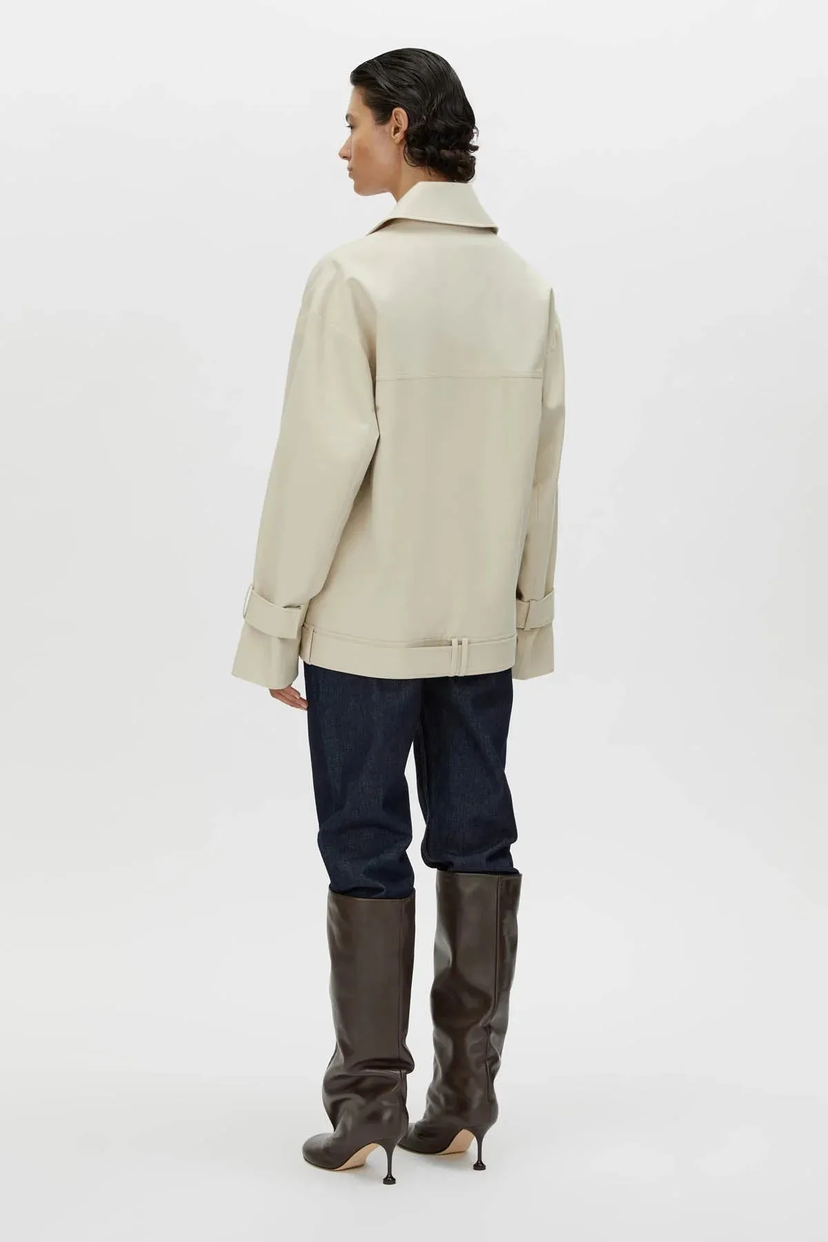 Neroli Short Trench | Alabaster