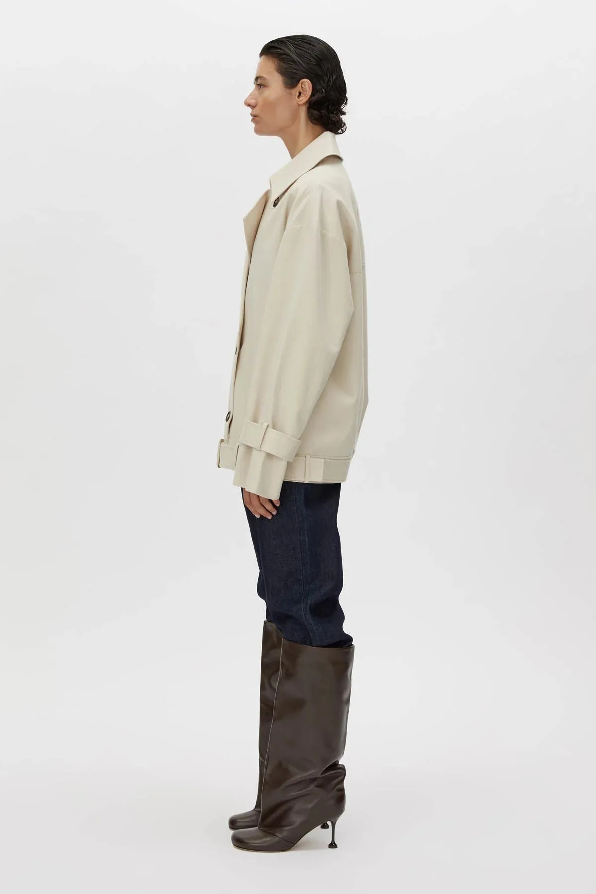 Neroli Short Trench | Alabaster