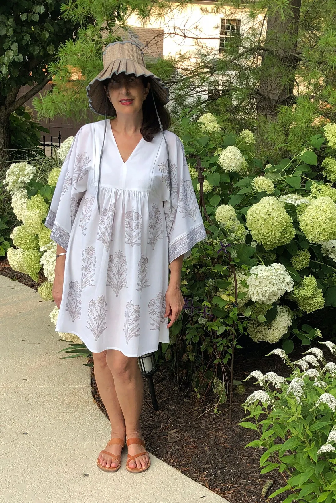 Nest Factory Lounging Mini Dress Large Lavender Flower