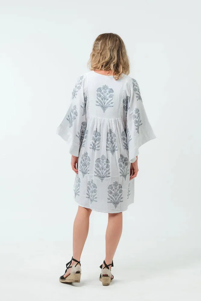 Nest Factory Lounging Mini Dress Large Lavender Flower