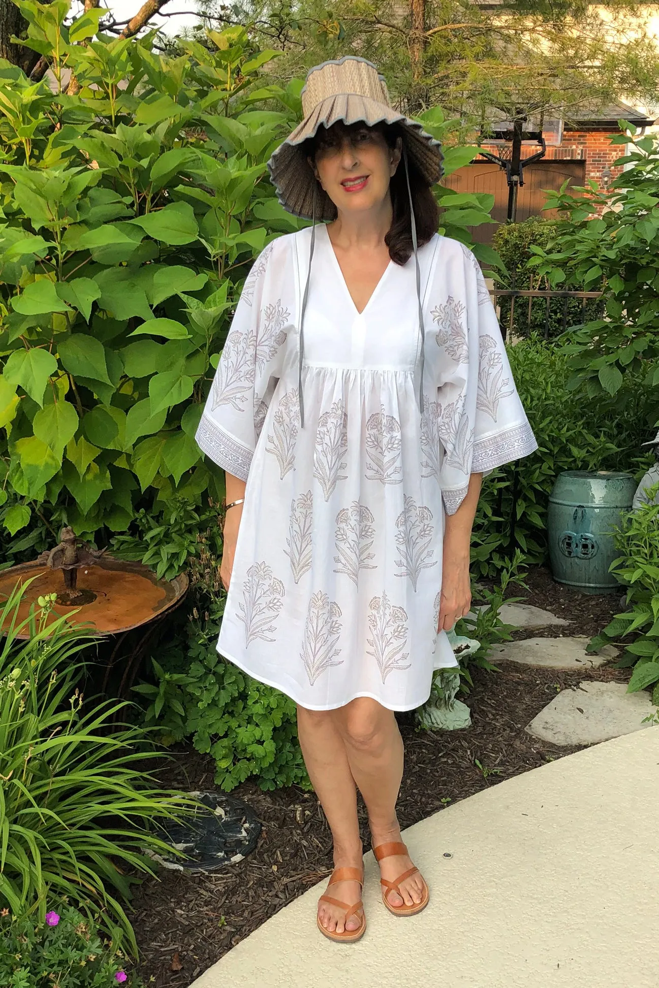 Nest Factory Lounging Mini Dress Large Lavender Flower