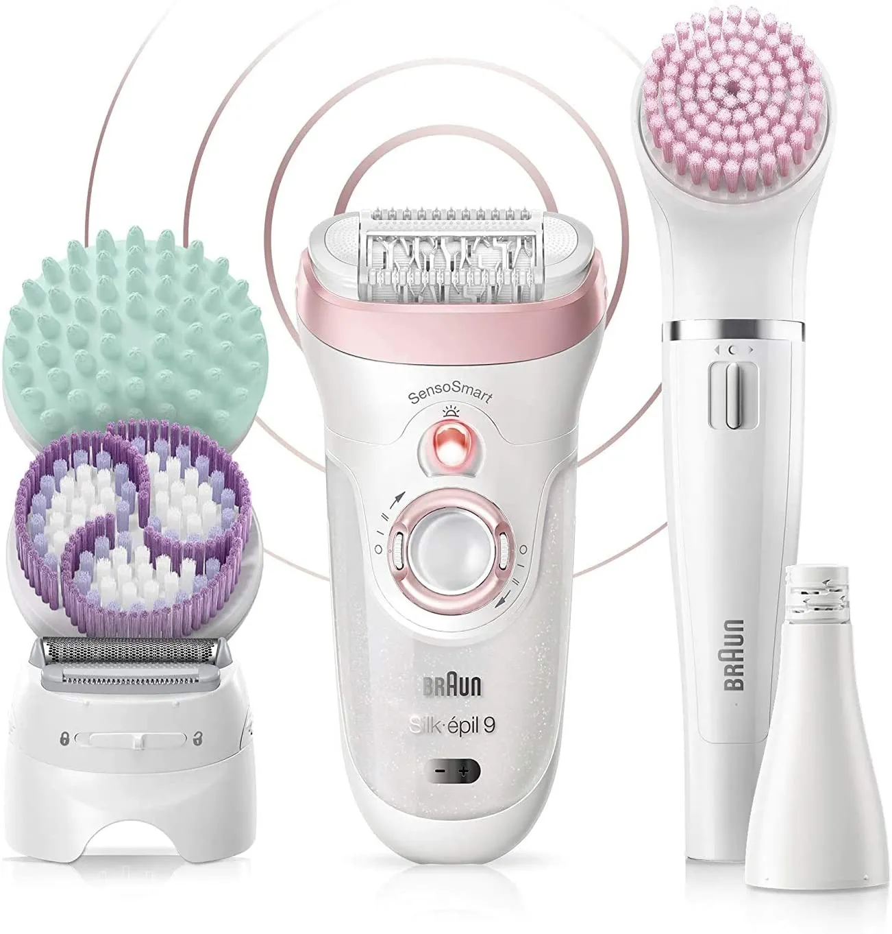 New Braun Silk-Epil Beauty Set 9 9-985 Deluxe 7-In-1 Cordless Wet & Dry Hair Removal! Slight damage to box! Contents are perfect! Retails $185 