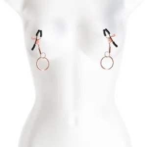 *New* "Bound" Rose Gold Nipple Clamps with Rings