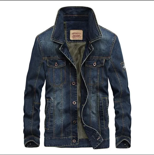 New style 2018 men's casual coat blue Denim Trench high quality Plus Size men's clothing M-4XL