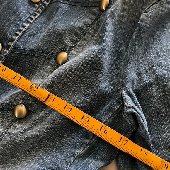 New York and Company Military Style Denim Jacket