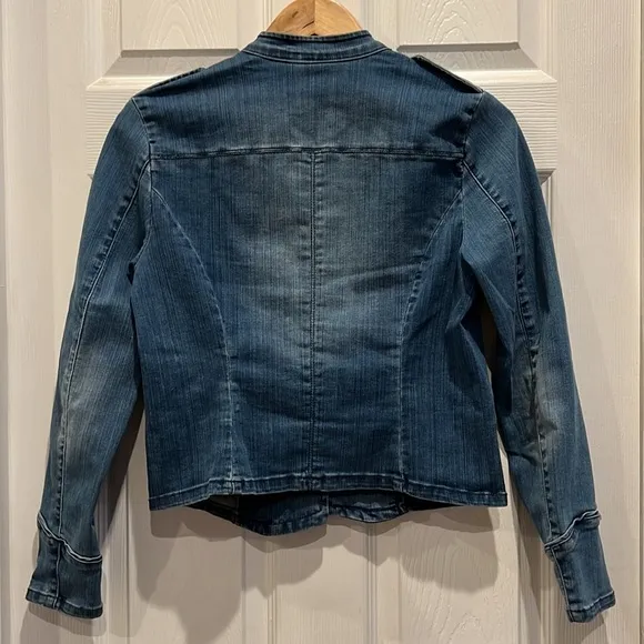 New York and Company Military Style Denim Jacket
