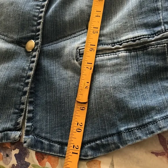 New York and Company Military Style Denim Jacket