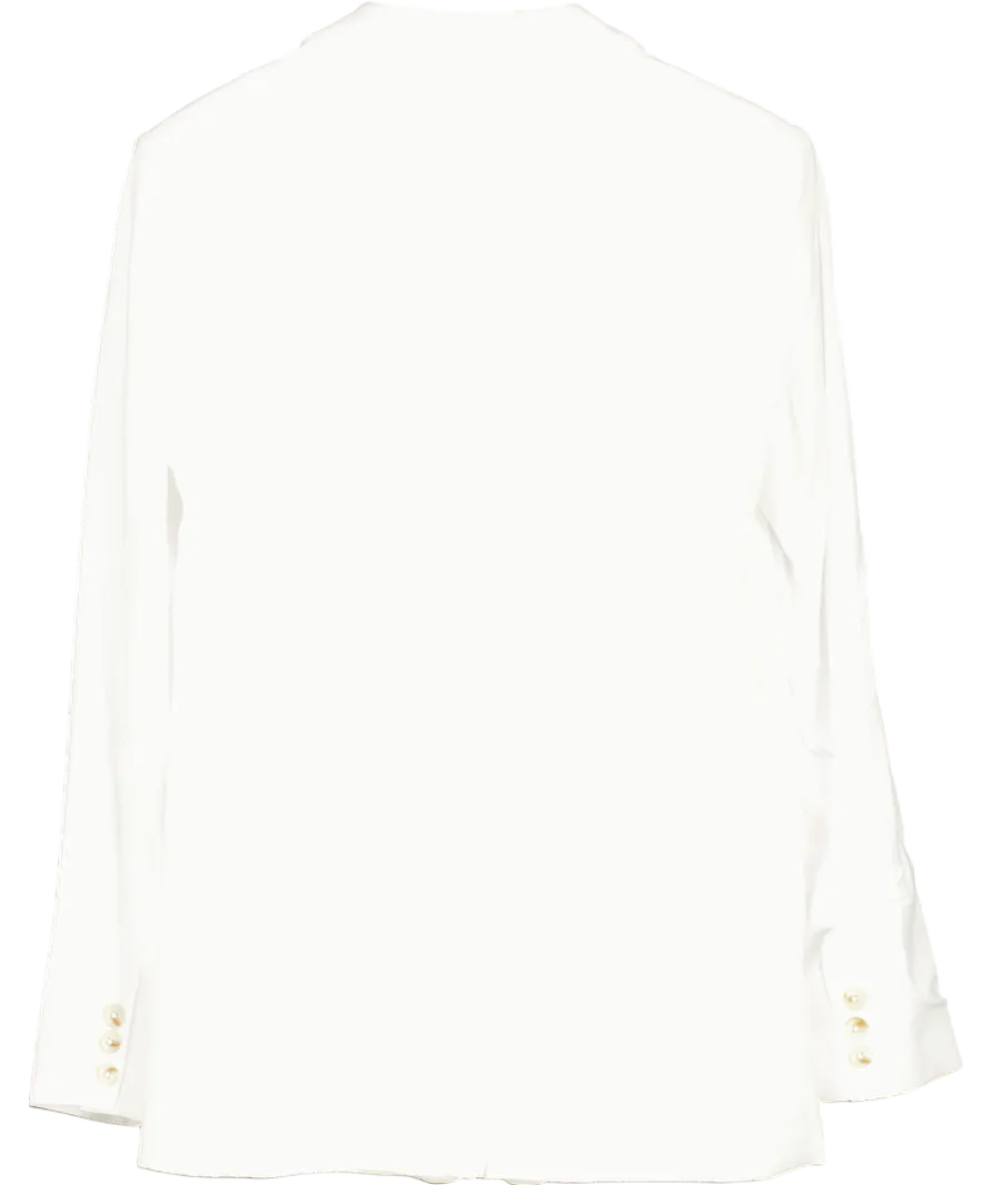 Nobody's Child White Single Breasted Blazer UK 8