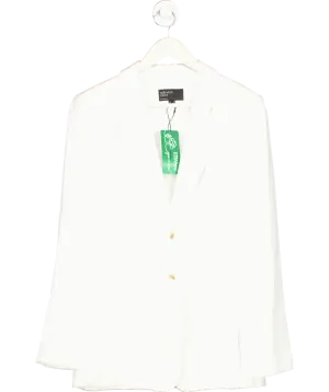 Nobody's Child White Single Breasted Blazer UK 8