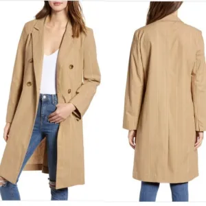 NWT Prima X Nordstrom  Double Breasted Jacket Trench Coat Large