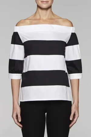 Off-the-Shoulder Striped Top