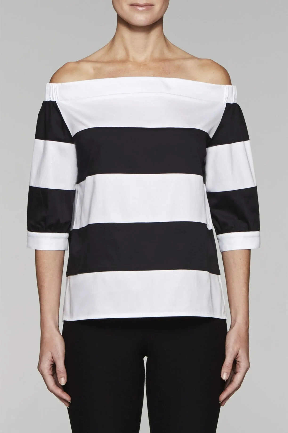 Off-the-Shoulder Striped Top