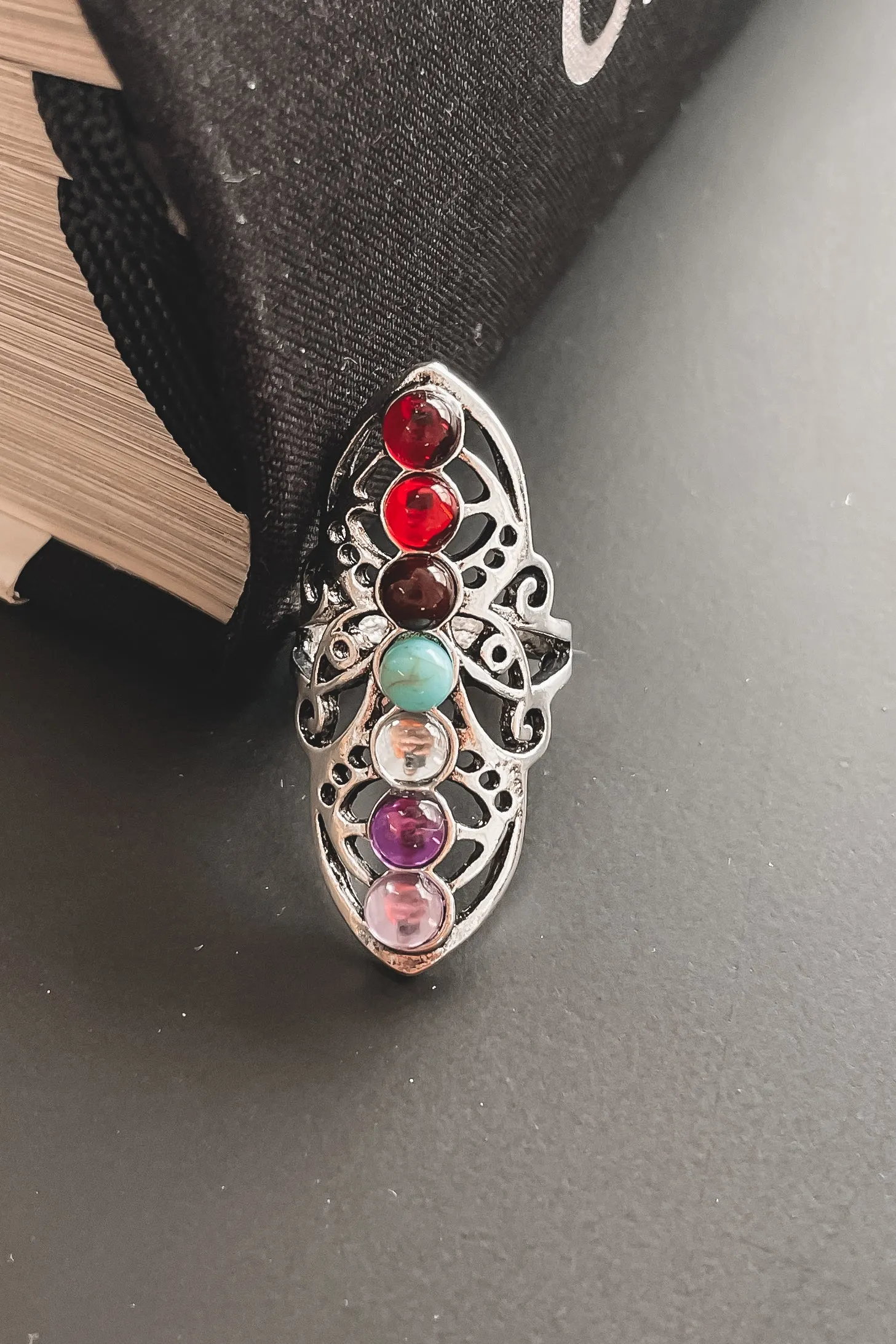 Oh She Went There Silver Western Turquiose Statment Rings