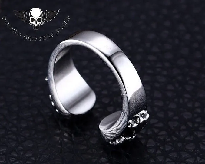 Open Ring with Crosses