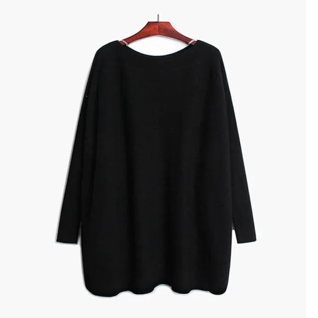 Oversized Knitting Sweater Loose Fit Turtleneck