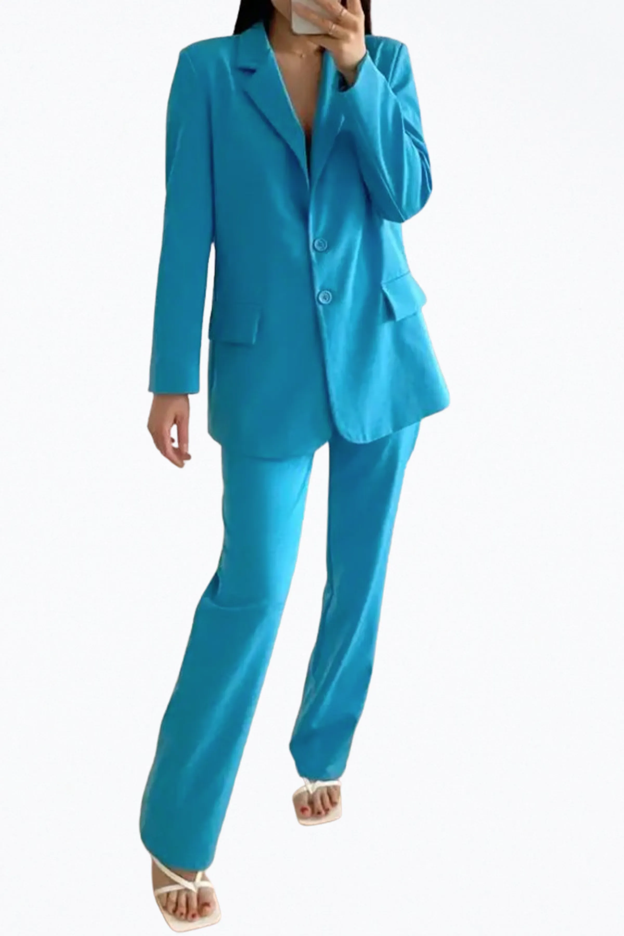 OVERSIZED SINGLE-BREASTED TWILL CREPE BLAZER