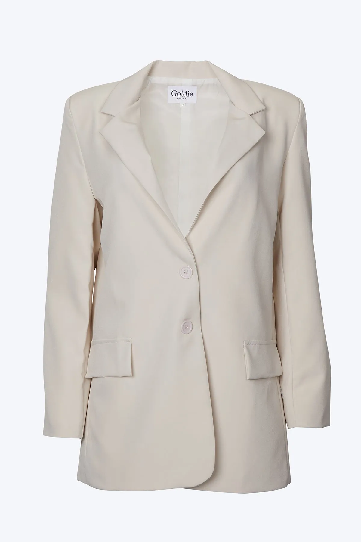 OVERSIZED SINGLE-BREASTED TWILL CREPE BLAZER