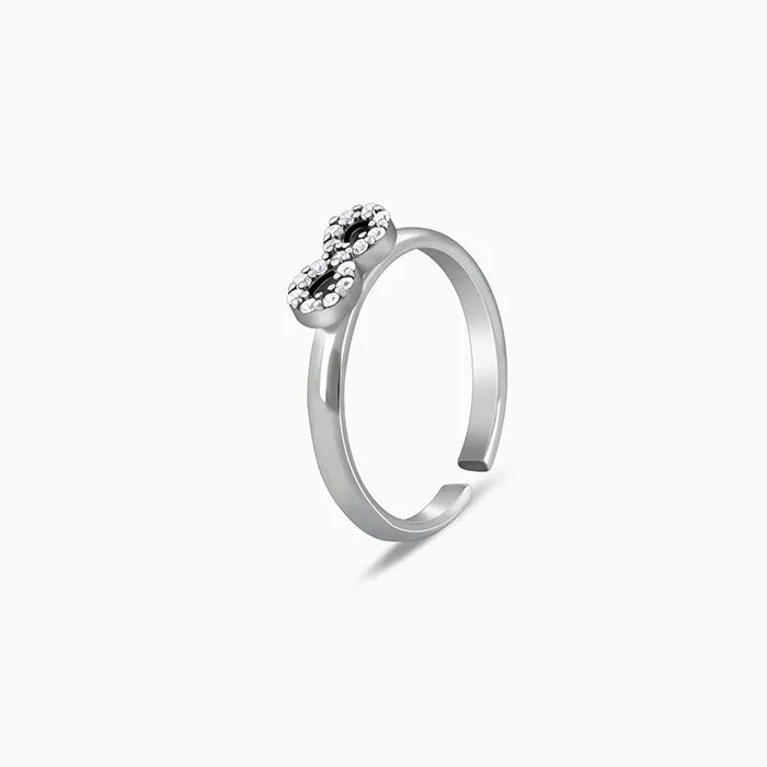 Oxidised Silver Elegant Infinity Toe Rings
