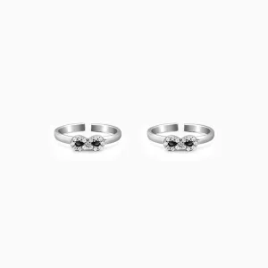 Oxidised Silver Elegant Infinity Toe Rings