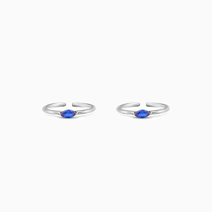 Oxidised Silver Kavya Toe Rings
