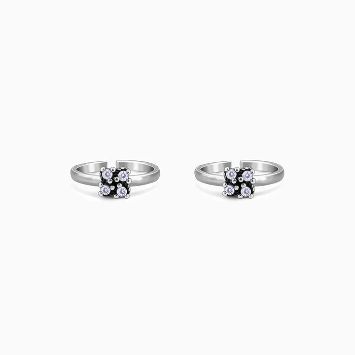 Oxidised Silver Sarva Toe Rings